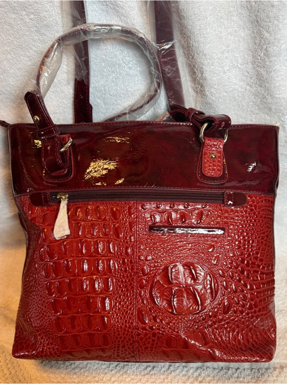 Red leather Handbag - Picture 3 of 11